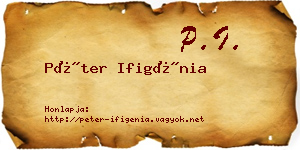 Péter Ifigénia névjegykártya